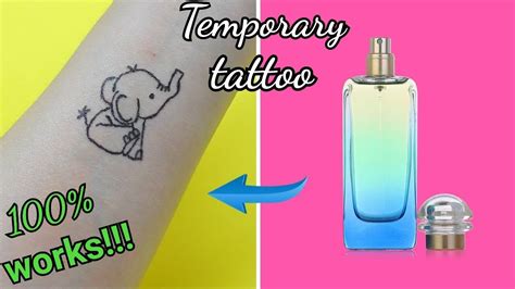 temporary tattoos diy using perfume